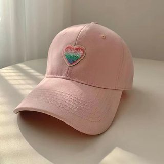 Mũ lưỡi trai cho bé – Họa tiết trái tim dễ thương, phong cách Hàn Quốc, đội gọn mặt, dễ phối đồ