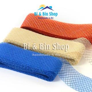 Xấp 4-5 Mét Ruy Băng Lưới Rộng 6-7cm Làm Bó Hoa Cưới, Phụ Kiện Trang Trí