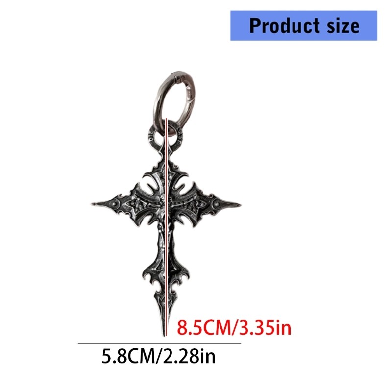 Kelln Retro Đầu Lâu Và Thánh Giá Móc Khóa Gothic Punk Trang Sức Dây Xích Có Thể Điều Chỉnh Cho Nam