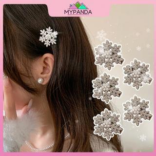 MYPANDA 2 / 5 / 10 Chiếc Giáng Sinh Lấp Lánh Bông Tuyết Zircon Kẹp Tóc Nữ Dễ Thương Nổ Kim Loại Kim Loại Kim Loại Phụ Kiện Tóc Dự Tiệc.