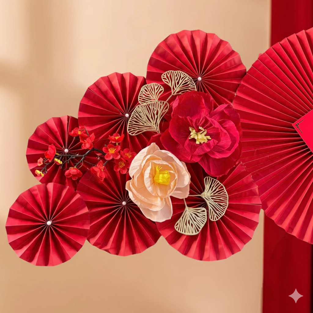 Set Phụ Kiện Trang Trí Nhà Tết Nguyên Đán, Phụ Kiện Decor Trang Trí Nhà Cửa Tết, Treo Tường May Mắn