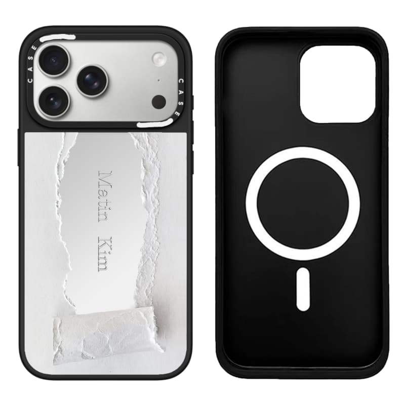 CASECASE X Matin Kim GIẤY TRƯỜNG HỢP Gương Bạc Hút Từ Tính IPhone Dành Cho IPhone 17 Air 16 15 14 13 12 Pro Max Plus Ốp Lưng Cứng Có Hộp Khắc Logo