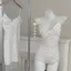 Váy nữ PYCOU, Bộ áo liền quần một mảnh không tay viền ren, Thời trang thoải mái Slim Fit Váy yếm gợi cảm Ngày lễ tình nhân