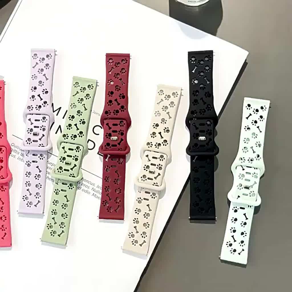 Dây đeo silicon + vỏ cho Redmi Watch 5Active / 5Lite chân chó dễ thương thoáng khí dây đeo thể thao mềm mại