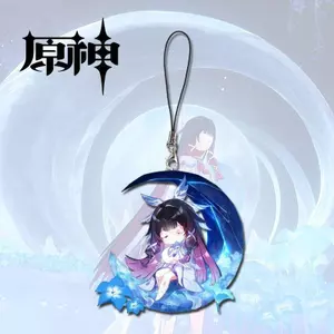 Genshin Impact Child of the Moon Damselette Columbina Phone Chain Metal Acrylic