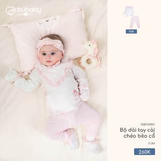 Bubaby IBB110802, SBB1108BG  Bộ dài tay cài chéo  Little Car 🔅 cho béT1.3