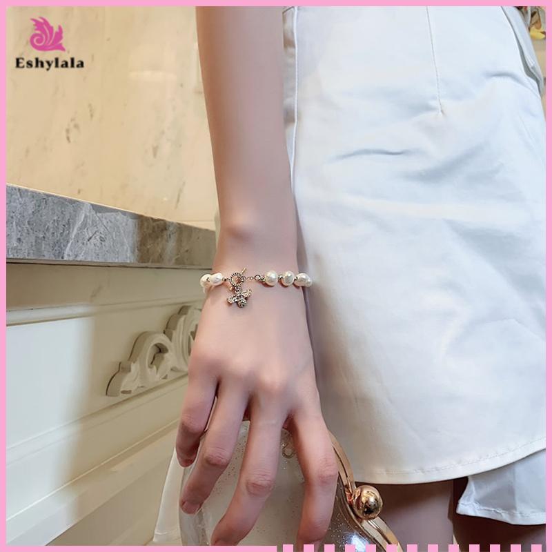 Vòng tay ngọc trai nước ngọt Baroque sang trọng Niche High Sense Zircon Bee Mặt dây chuyền Vòng tay sang trọng dành cho nữ Quà tặng [MỚI]