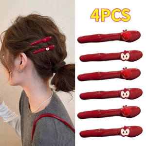 Dễ thương kẹp tóc đỏ táo chống trơn trượt - Phụ kiện tóc quà tặng