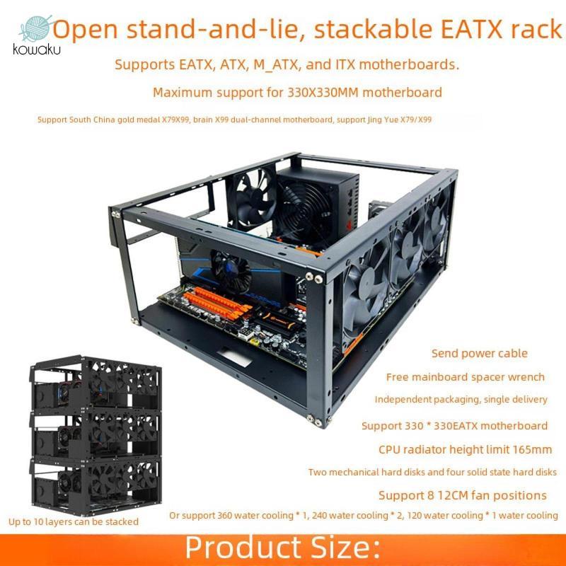 Ốp Lưng Máy Tính Màu Đen Chắc Chắn Bo Mạch Chủ Phụ Kiện Thép Mở Air PC Case