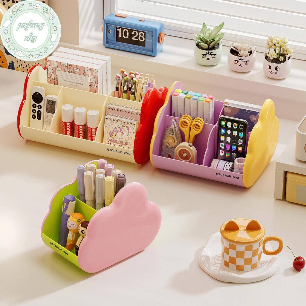 PUSKY Di Động Nhựa Để Bàn Hộp Bảo Quản Bàn Học Sinh Văn Phòng Phẩm Phân Loại Lưu Trữ Ra Trang Điểm Hộp Bảo Quản VN