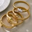 Treeling Thanh Lịch Hình Rắn Zircon Mở Lắc Tay Vòng Tay Bằng Thép Không Gỉ Thanh Lịch Rắn Dây Đeo Tay Cho Nữ Thời Trang Je
