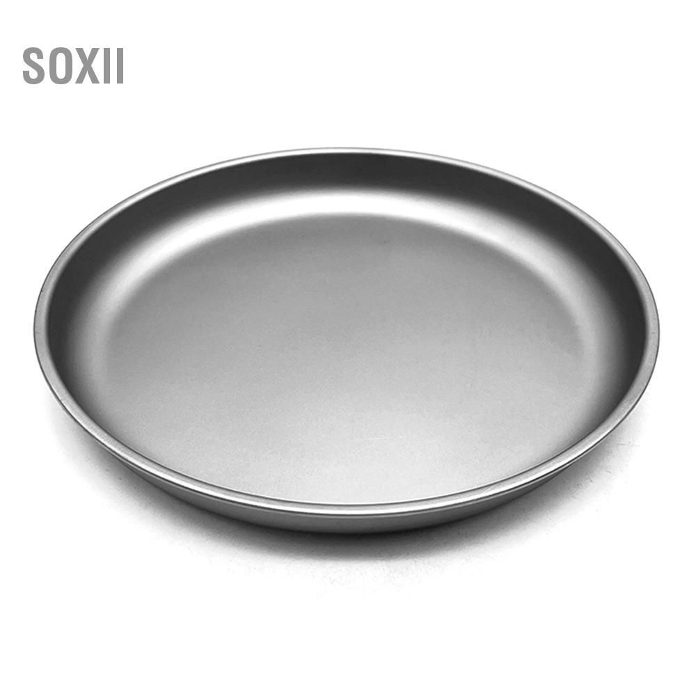 Soxii TOMSHOO 1000ML/1500ML Chảo Chiên Titan Nhẹ Bữa Tối Đĩa Trái Cây Hộp Đựng Thực Phẩm Cho Cắm Trại Đi Bộ Đường Dài Mang Trang Bị Sau Lưng Dã Ngoại BBQ