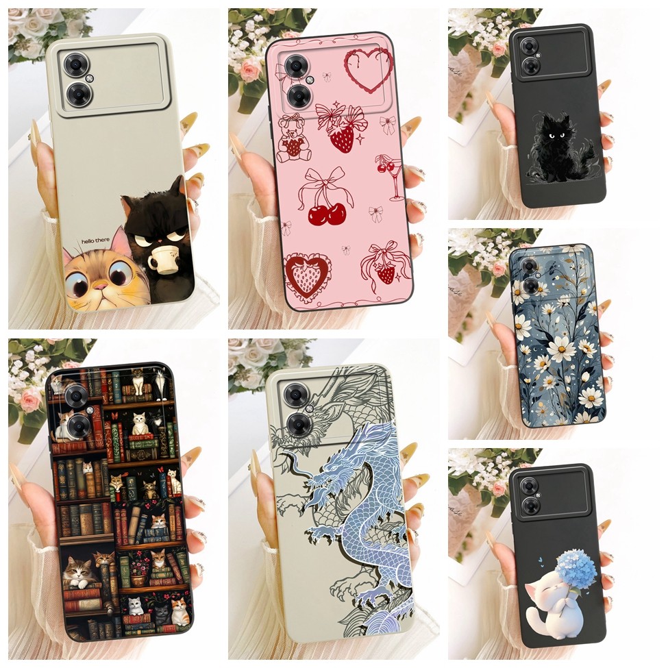 Vỏ Cho Redmi Note 11R Vỏ Hoạt Hình Thời Trang Dễ Thương Ngộ nghĩnh Sơn Silicon Điện Thoại 22095RA98C