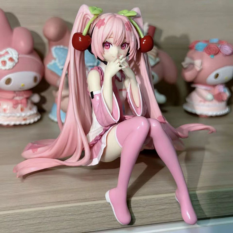 Anime Hatsune Miku Hình PVC Đồ Trang Trí Kawaii Hatsune Váy Hồng Trang Trí Bàn Làm Việc Nhà Đồ Chơi Người Lớn Trẻ Em Quà Tặng Sinh Nhật