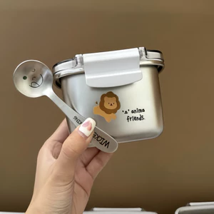 Hộp yến mạch Mini 304 Thép không gỉ Lò vi sóng sưởi kín Hộp cơm trưa trái cây cầm tay AF0A