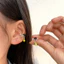 1 / 2 Bông Tai Kẹp Hàng Ngày | Thiết kế hợp kim hình quả táo màu xanh đen, Phụ kiện vui nhộn cho công việc / trường học / trang phục thường ngày, Thiết kế kẹp có thể điều chỉnh để mặc thoải mái