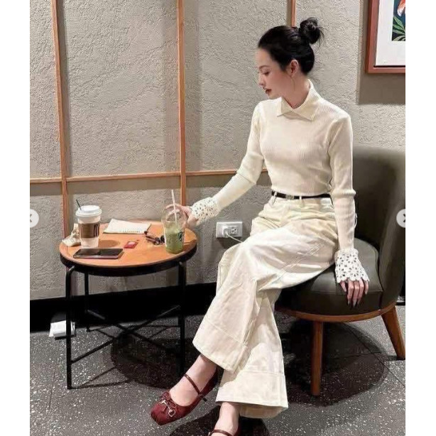 ÁO POLO LEN TAY REN HOA THIẾT KẾ NHÀ S.U.S.A.N 2066S