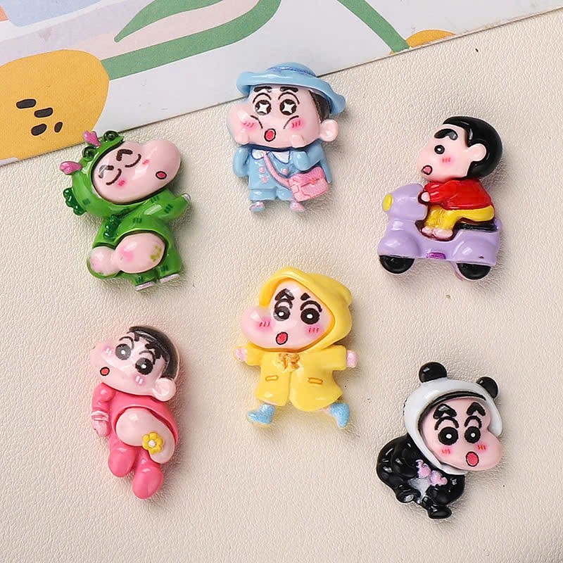 Charm gắn dép: Charm shin siêu quậy- Bộ 6 chi tiết dễ thương