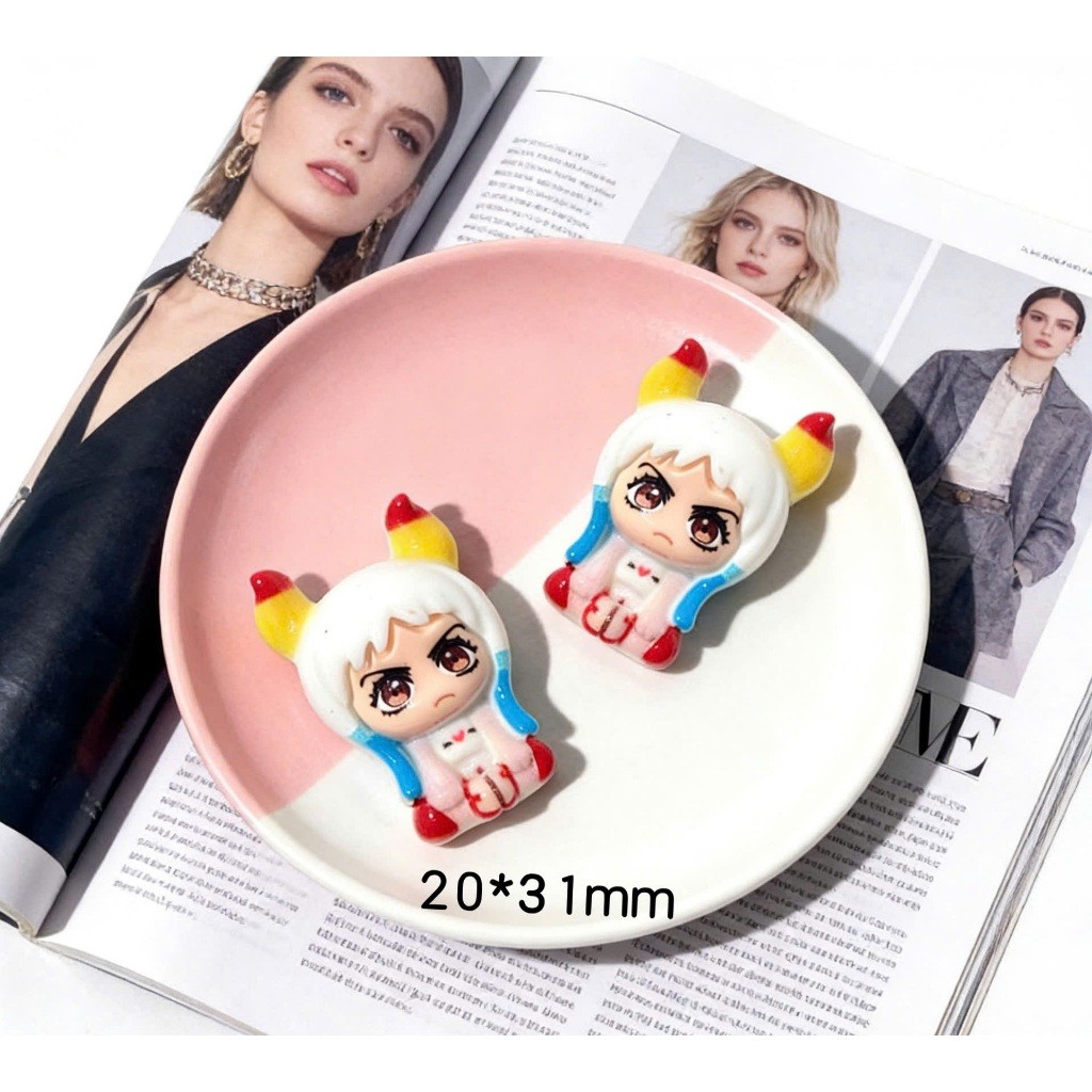 SET CHARM 3D CỨNG: ONE PIECE ĐẢO HẢI TẶC - CHIBI CUTE-Luffy - Zoro - Nami - Sanji - Chopper - Ace - Yamato
