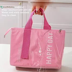 BeautifulHomeA Túi Ăn Trưa Cách Nhiệt PU Chống Thấm Nước Thời Trang Bento Pa Nhôm Lá Cắm Trại Dã Ngoại Túi Cơm Trưa VN