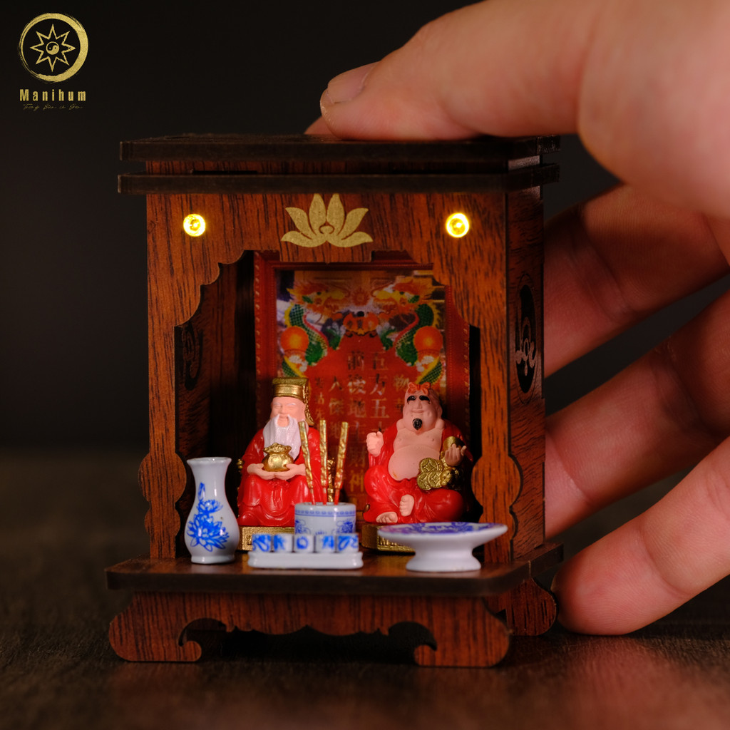 Set 2-6 COMBO 5 - BÀN THỜ SONG LONG CHẦU NGUYỆT + PHỤ KIỆN