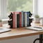 JUNYUE88US Kim Loại Bookend, Phụ Kiện Mèo Sáng Tạo Tinh Tế Đa Năng, Mèo Đứng Ngồi Kim Loại Đen Giá Đỡ Sách Sắt Bền Không Khí Phòng