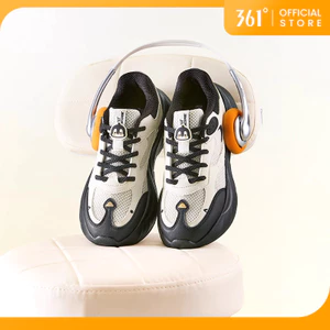 361° Giày thể thao nữ Penguin phối da lưới thoáng khí retro casual đế xuống 682536770