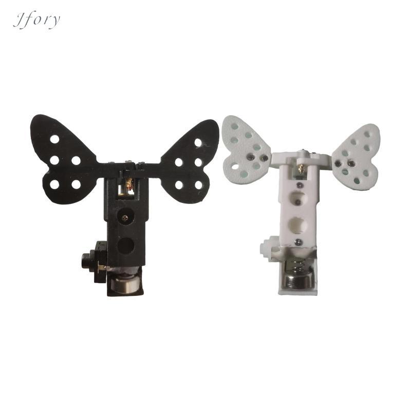 Jfory Mô hình bướm cơ khí trang trí Cánh di chuyển điện tử Hoạt động bằng pin Hoa nhung cho thủ công