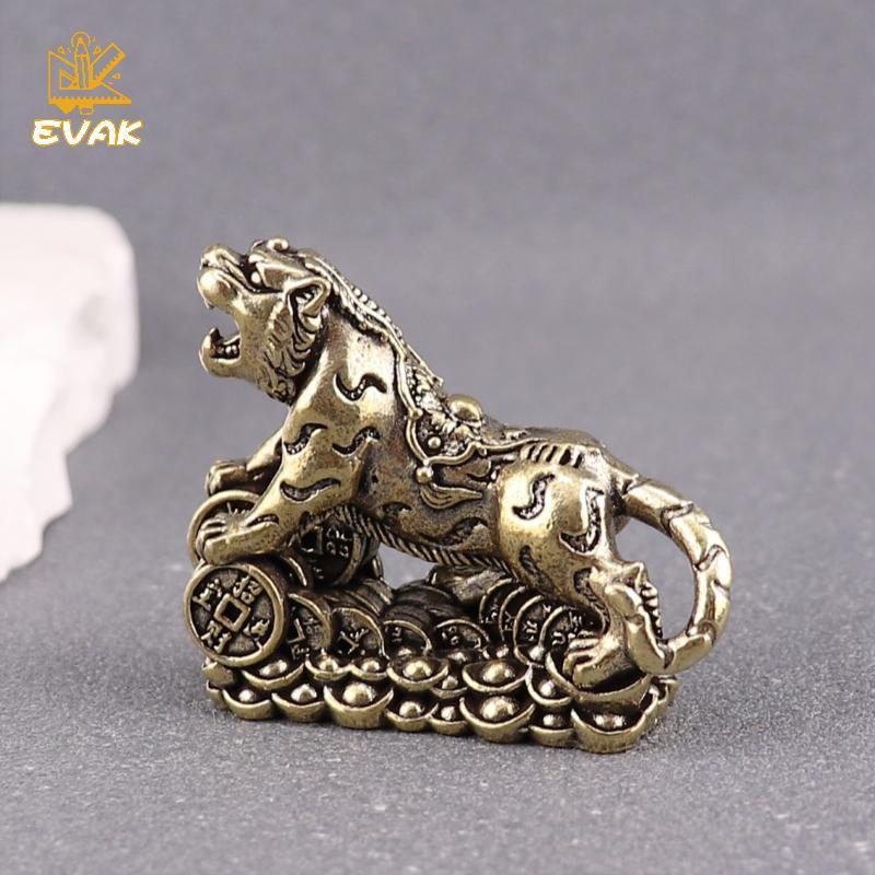Tượng hổ bằng đồng Alittlesetrtu - Thủ công kim loại cung hoàng đạo Trung Quốc để trang trí gia đình & bàn VN