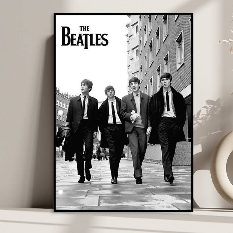 The Beatles Canvas Poster Ban Nhạc Rock Anh Âm Nhạc Ngôi Sao Nghệ Thuật Treo Tường Cho Gia Đình Cafe Thanh Trang Trí