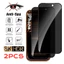 2 Chiếc HD Đen Cạnh Kính Cường Lực Phim Cho Apple iPhone 17 Air Pro Max Chống Gián Điệp Riêng Tư Chống Trầy Xước Màn Hình Bảo Vệ Cho iPhone 16e 16 15 Plus Pro Max Chống Ánh Sáng Xanh Kính Phim