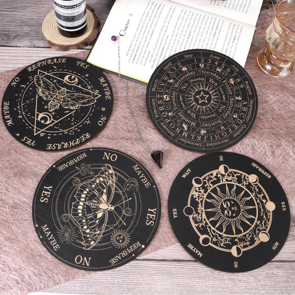 Ouija Spirit Board Gỗ Siêu Vật Lý Planchette Bảng Tin Có Chữ Cái Ouija Board Game Fortune Telling mueadsyvn