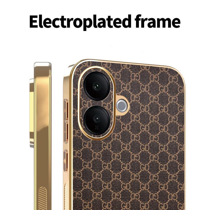 Ốp Lưng Cho Vivo V60 Lite Sang Trọng Cổ Điển Da Thời Trang Mạ Điện Cạnh Chống Rơi Vỏ Bảo Vệ Điện Thoại