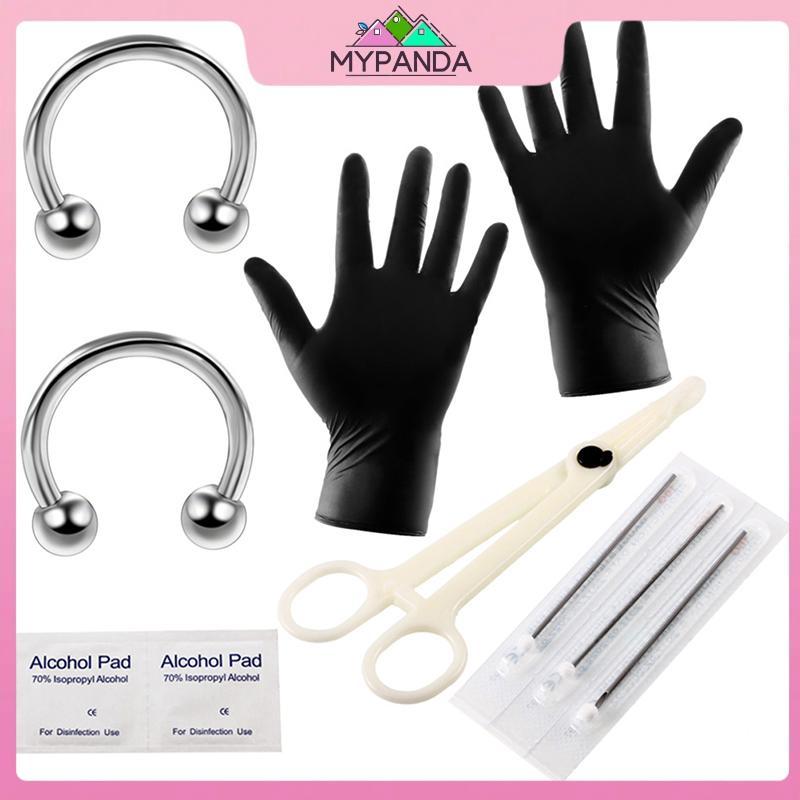 MYPANDA - Bộ Dụng Cụ Xỏ Khuyên cho Bụng, Lông Mày, Mũi và Môi, mỗi bộ gồm 10-20 cái