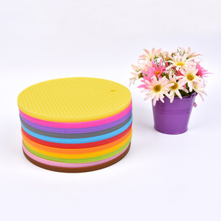 83g Dày Tổ Ong Silicon Placemat Tròn Coaster Cách Nhiệt Đĩa Phương Tây Nồi Áp Lực Cao