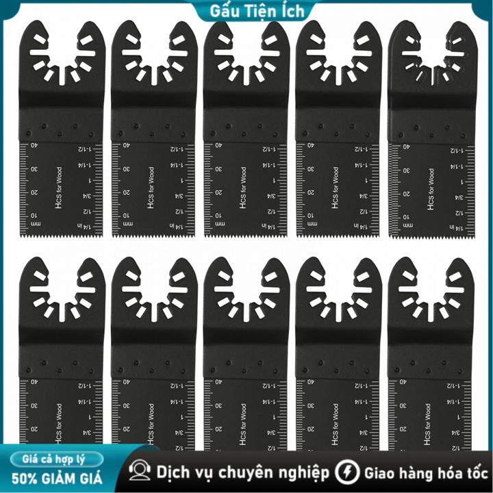 Bộ dao rung cắt đa năng kèm đầu chuyển cho máy mài Lưỡi Cưa Cắt Rung Đa Năng，Bộ 10 Dao / 10 Lưỡi，Cắt chính xác, ít bavia