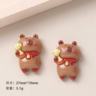 Set Charm Gấu Teddy Năng Động 6 Chi Tiết – Charm Gắn Dép Gấu Nâu Dễ Thương