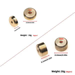 2 Chiếc 5G 10G Đồng Thau Đối Trọng M3 Vít Đai Ốc Cân Bằng Trọng Lượng Cho Xe RC Trên Đường Drift Rally Buggy Racing TAMIYA SAKURA HSP YOKOMO
