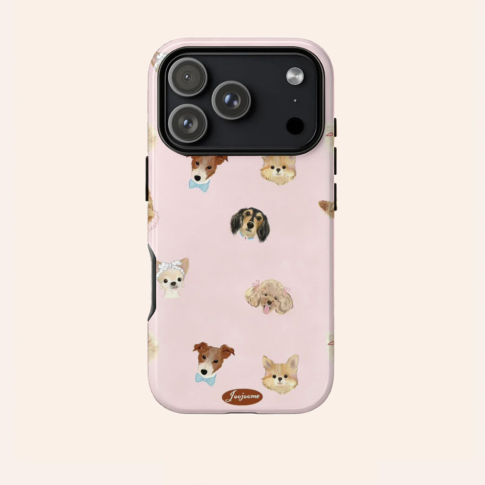 Họa tiết chó con chữa bệnh dễ thương Thích hợp cho iPhone 17Promax 16Pro 15 11 12 13 14 xs XR 17Air Vỏ cứng hai lớp chống sốc J2NT trọn gói