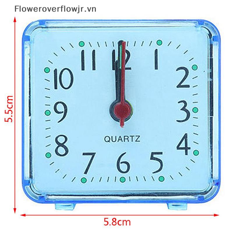 FJR Đồng hồ báo thức tương tự sinh viên dễ thương Đồng hồ trang trí máy tính để bàn vuông HOT