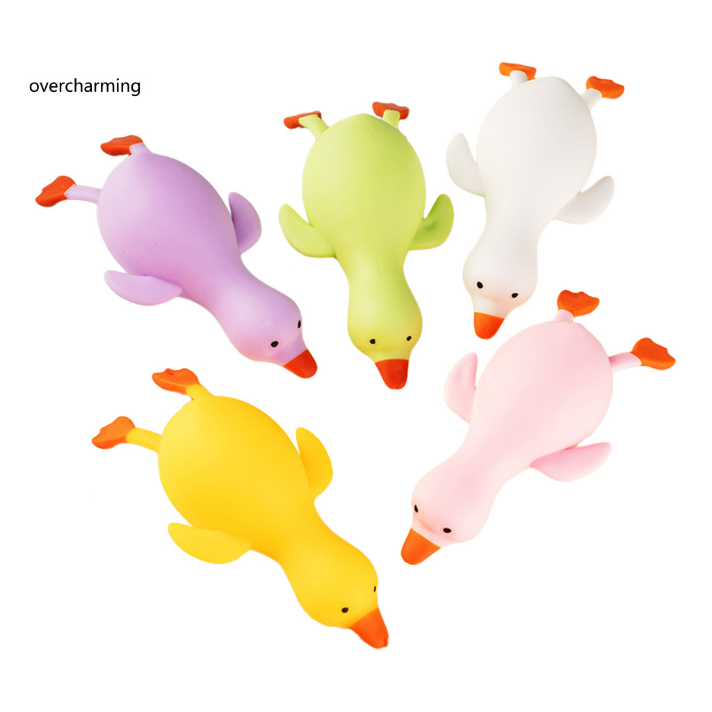 Đồ chơi bóp vịt nằm dễ thương 5 chiếc – bóng Fidget chậm, đồ chơi giải nén cho trẻ em và người lớn