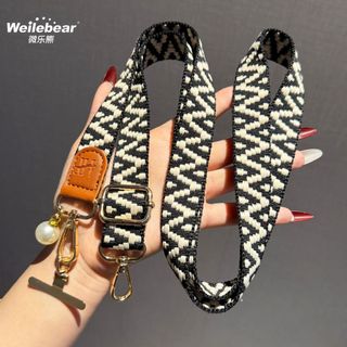 Thêu Chính Hãng Mở Rộng Giải Nén Điện Thoại Di Động Dây Đeo Ngang Có Thể Điều Chỉnh Treo Cổ Mạnh Bền Túi Máy Ảnh Dây Đeo Vai