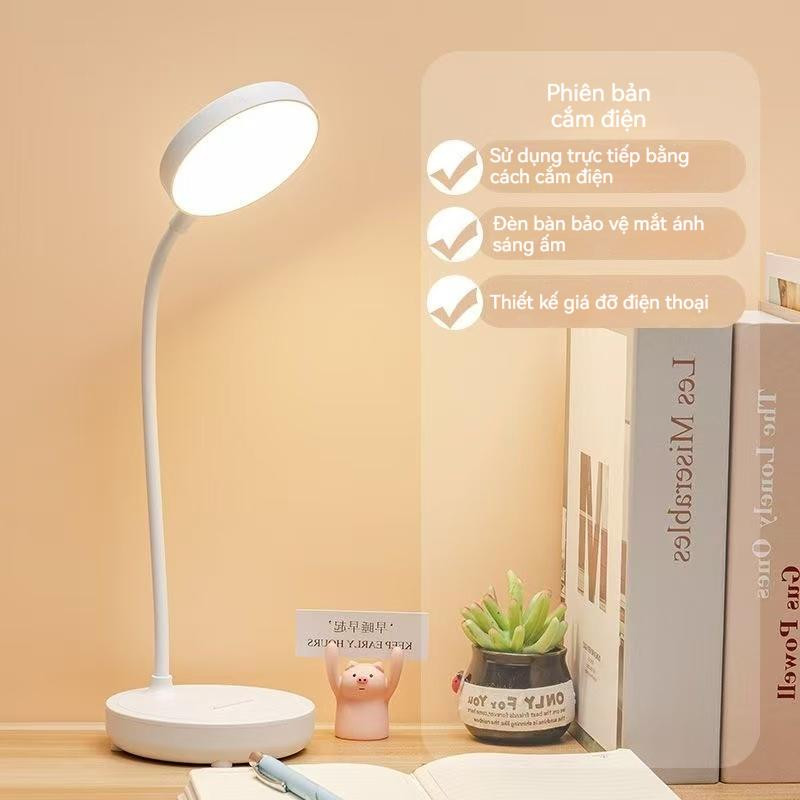 【🔥Rẻ】Đèn Học Để Bàn Chống Cận cắm điện, Bảo Vệ Mắt, Chế Độ Sáng Thông Minh.Hàng đẹp