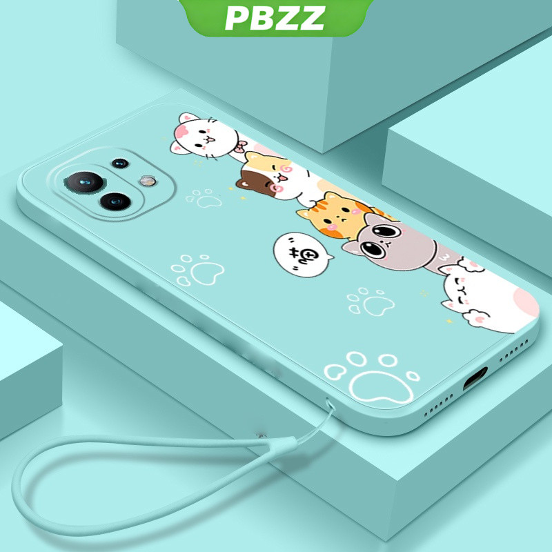Ốp điện thoại silicon mềm bảo vệ viền vuông cho Xiaomi Mi 11 Lite/11 Lite 5G NE/11T/11T Pro DZMM01