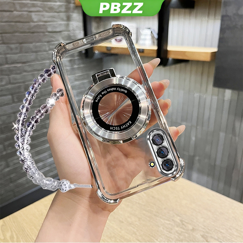 Ốp lưng cho samsung s24 ultra s25 S24 plus s24 FE 5g s25 ultra, ốp điện thoại silicone mềm chống sốc, thiết kế mới, thẩm mỹ trong suốt với giá đỡ dây đeo dễ thương SJSLWXZJ01