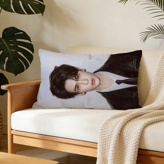 Nam diễn viên Trung Quốc Zhang Linghe Vỏ gối hình chữ nhật bằng Polyester in một mặt — Vỏ đệm ô tô, trang trí nhà cửa, quà tặng cho bạn bè (Không bao gồm chèn gối)