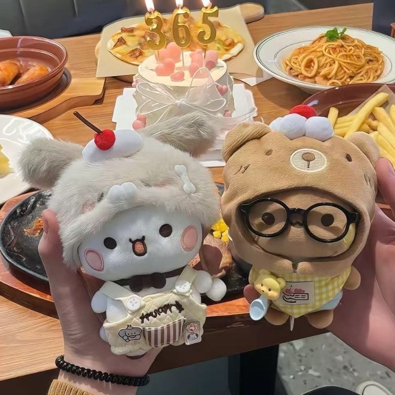 12cm Gấu Trúc Yier Búp Bê Bubu Dudu Cosplay Hello Kitty Sang Trọng Đồ Chơi 14 Phong Cách Mặc Mũ BUBU Móc Khóa Nhồi Bông Cho Cặp Đôi Bạn Gái Quà Tặng