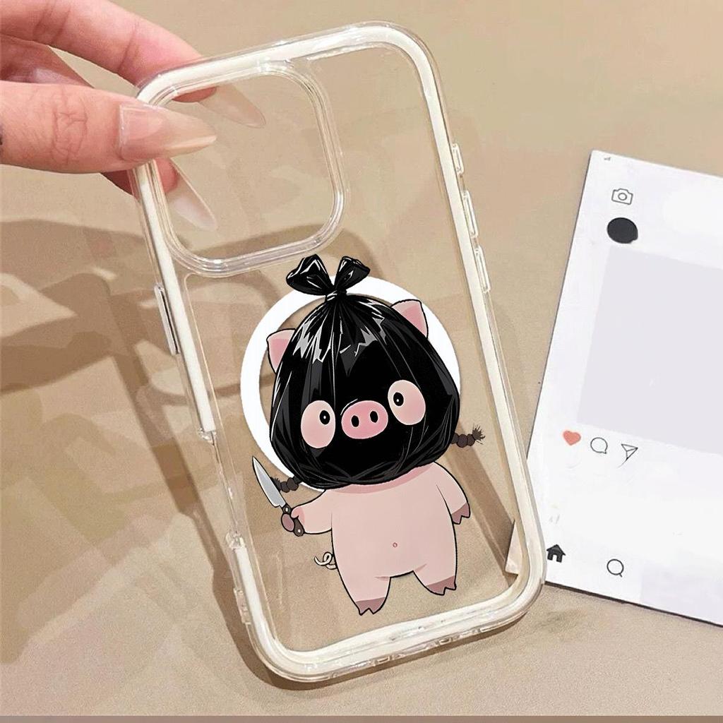 Bao rác lợn con phù hợp với vỏ điện thoại iPhone 17Air 3 trong 1,loại hút từ14/13/11Pro