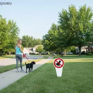 QIUWU "No Dog Poop" Dấu hiệu nhựa Không có lỗ cảnh báo Bãi đậu Dấu hiệu Sân vườn Cảnh báo chống nước ngoài trời cho chủ sở hữu thú cưng Ngăn ngừa ô nhiễm.