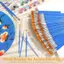 HFTOY 100 / 130 / 160 / 180 / 200 Chiếc Bàn Chải Tranh Bộ Nghệ Thuật Đầu Phẳng Bàn Chải Sơn Tóc Nylon Tròn Cho Acrylic Màu Nước Trẻ Em / Nghệ Sĩ / Người Mới Bắt Đầu / Học Sinh ~